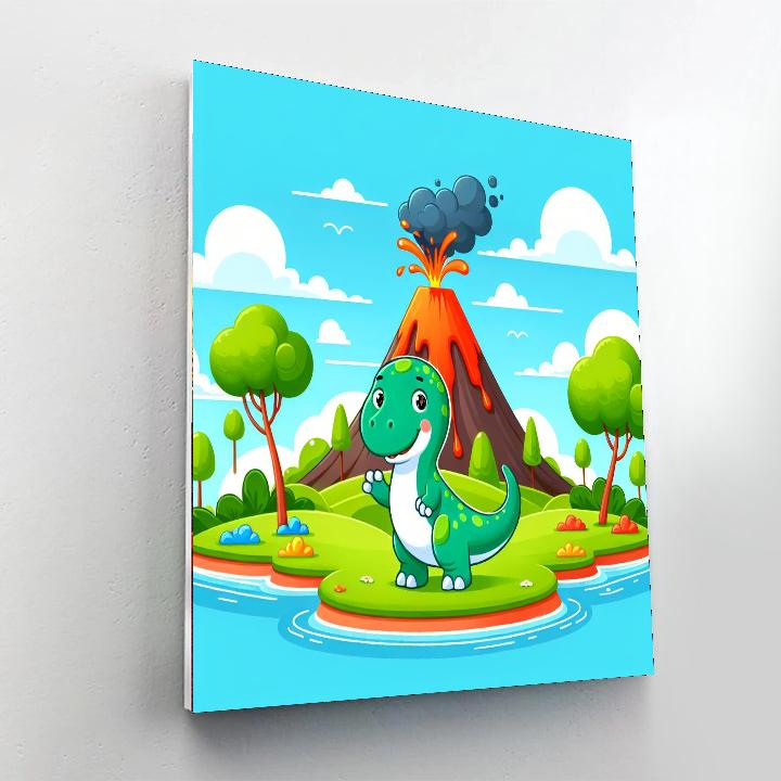 Island Of Dinosaurs Numbered Painting Kits
