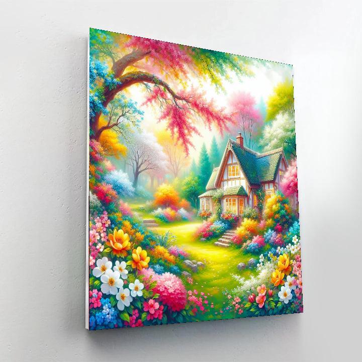 Spring Cottage Charm Paint By Color