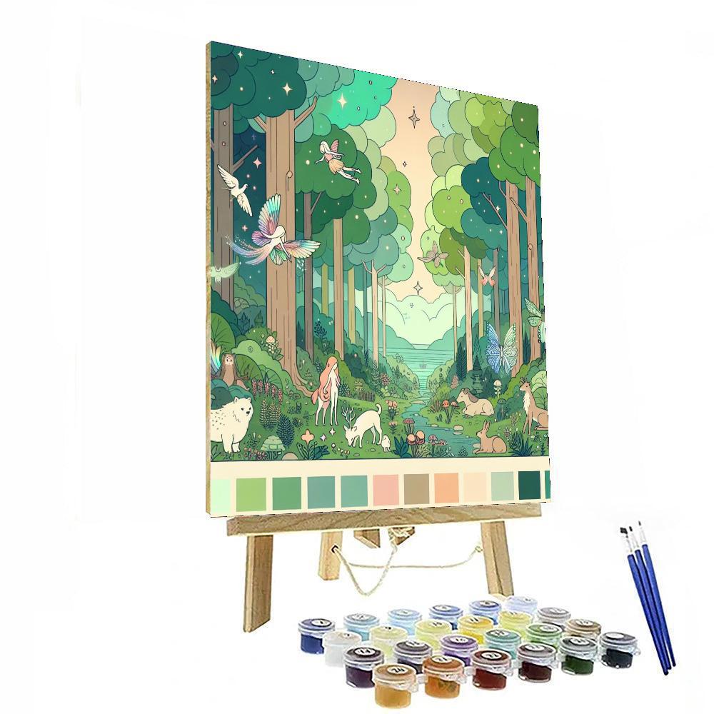 Forest Enchantment Retreat Painting Number Kit