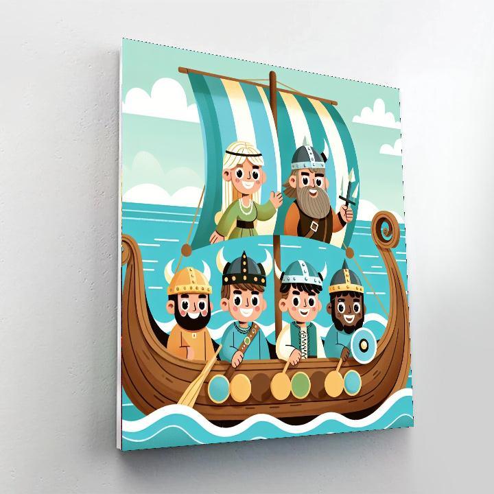Viking Adventure On The Seas Paint By Numbers Kits