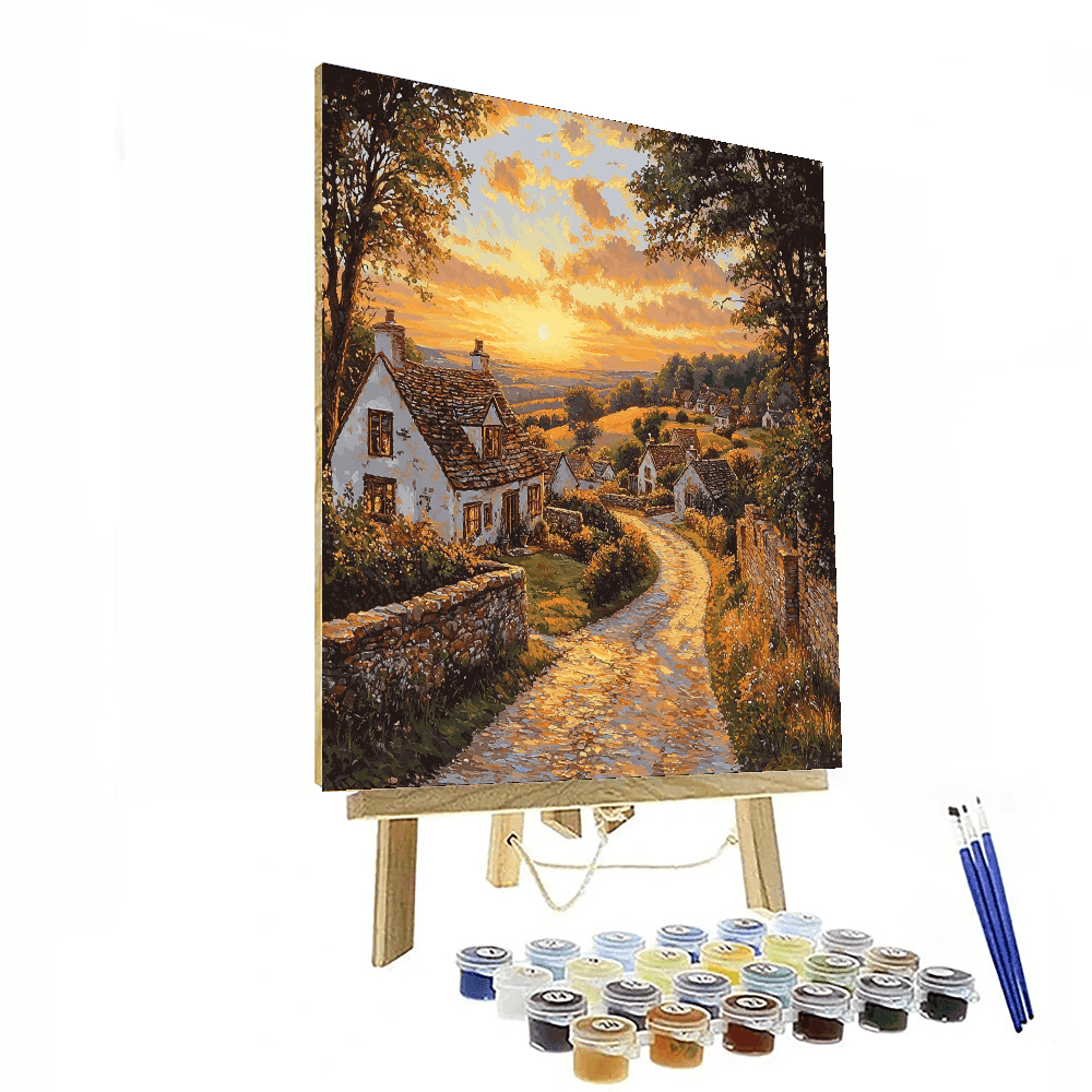 Claude Lorrain Inspired Charming Village Scenery  Paint By Color
