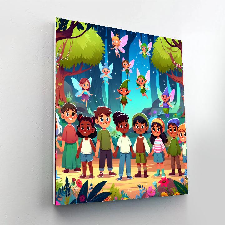 Mystic Forest Frolic Paint By Numbers Art