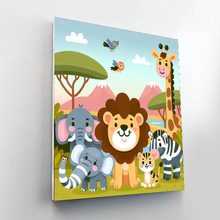 Playful Safari Numbered Painting Kits