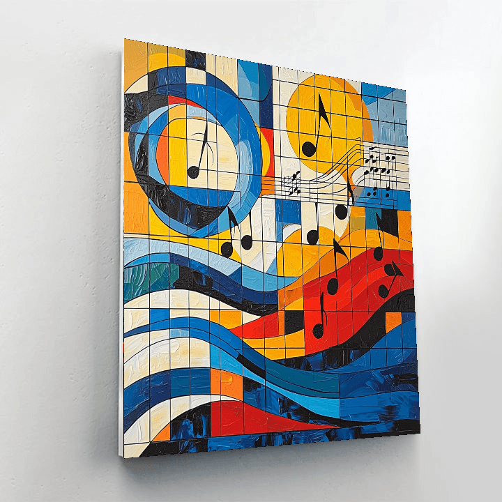 Piet Mondrian Inspired Abstract Melodies  Numbered Painting Kits