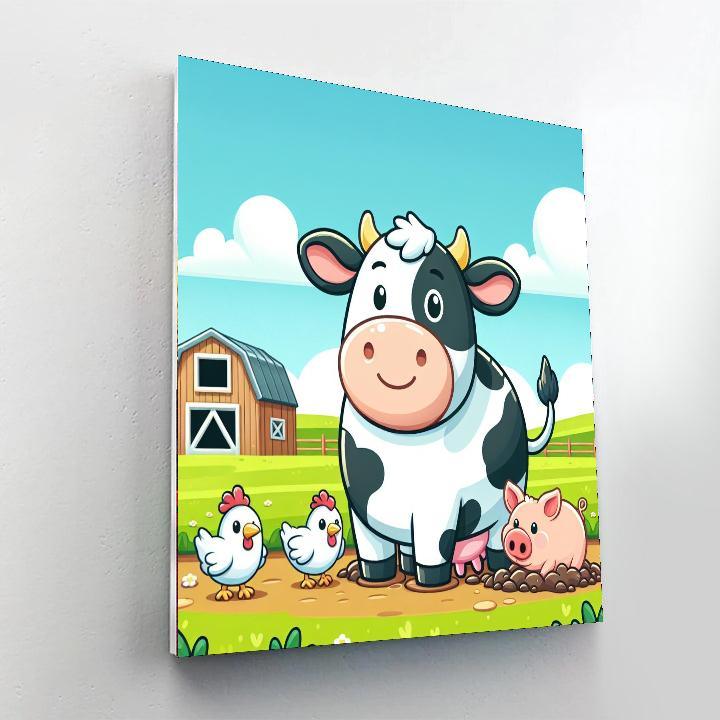 Funky Farm Animals Paint By Numbers
