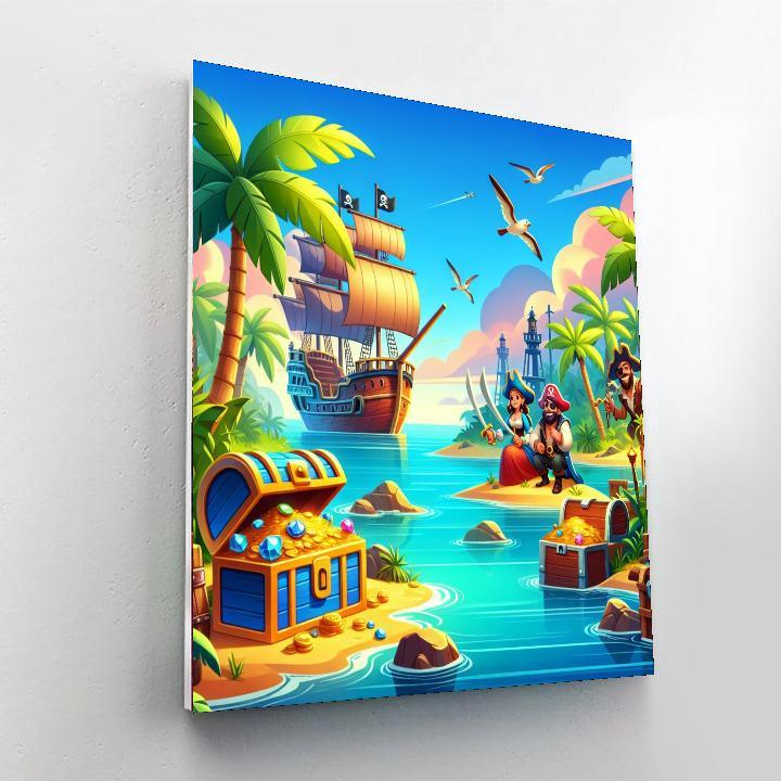 Pirate Lagoon Hideout Paint By Numbers