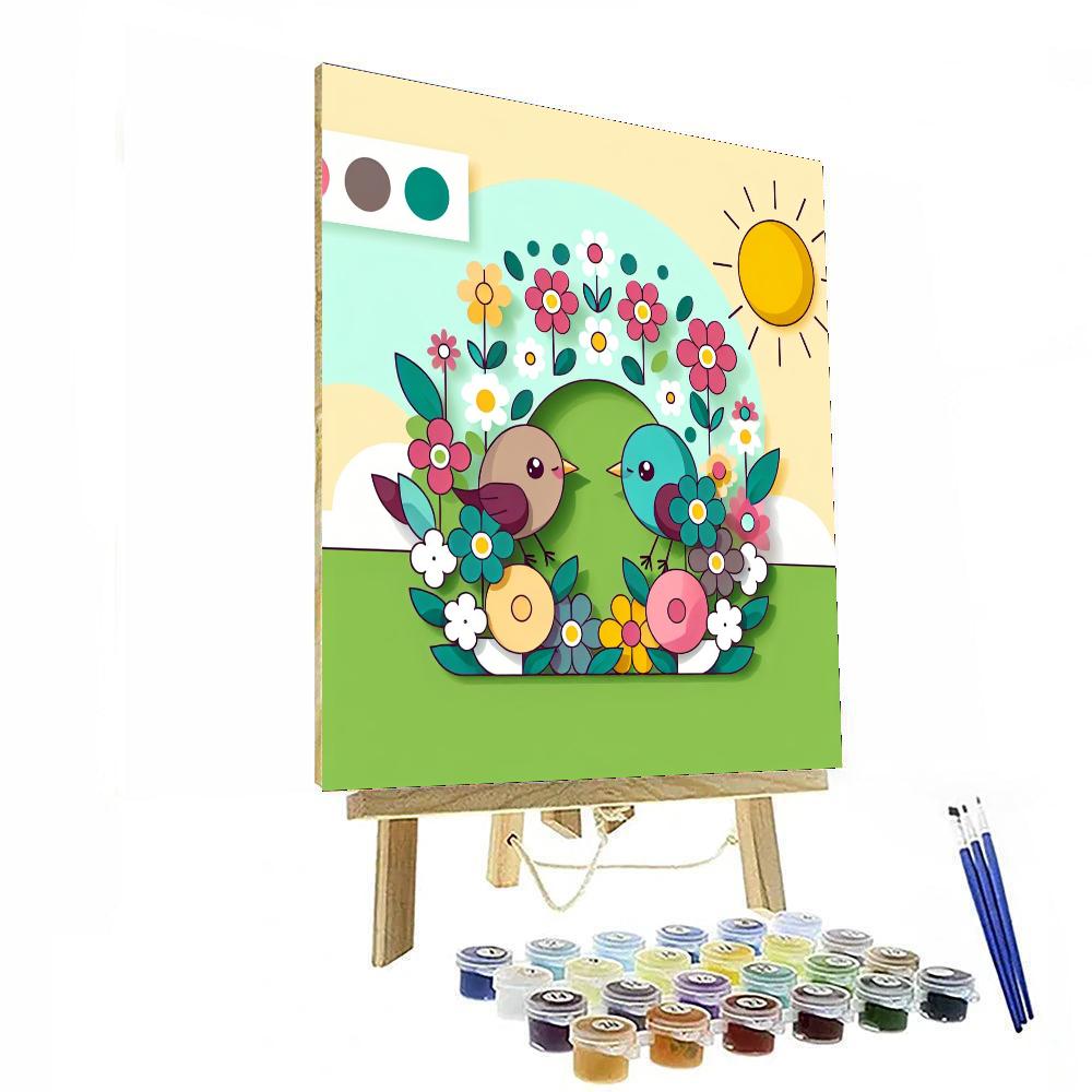 Chirpy Spring Awakening Paint By Numbers Art