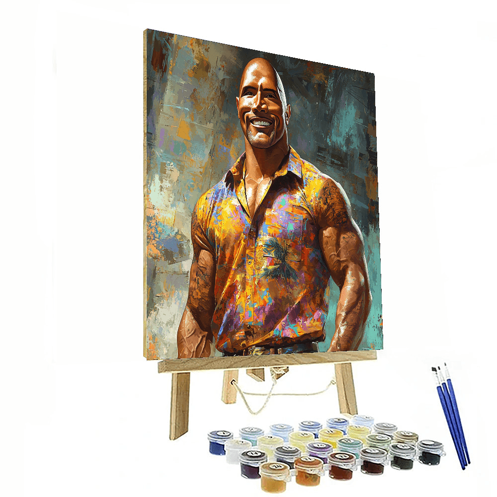 Dwayne Johnson: The Charismatic Titan Of Action Painting By Numbers Kit