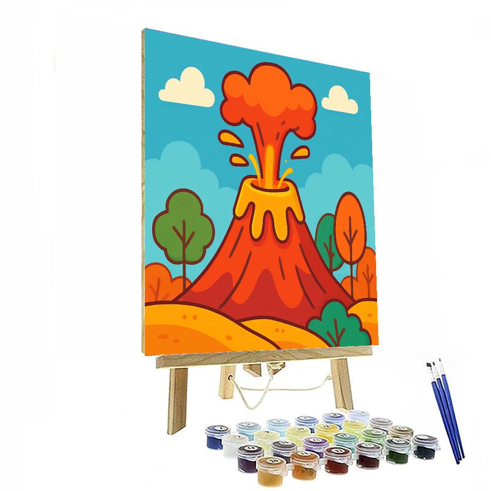Incredible Volcano Adventure Numbered Painting Kits