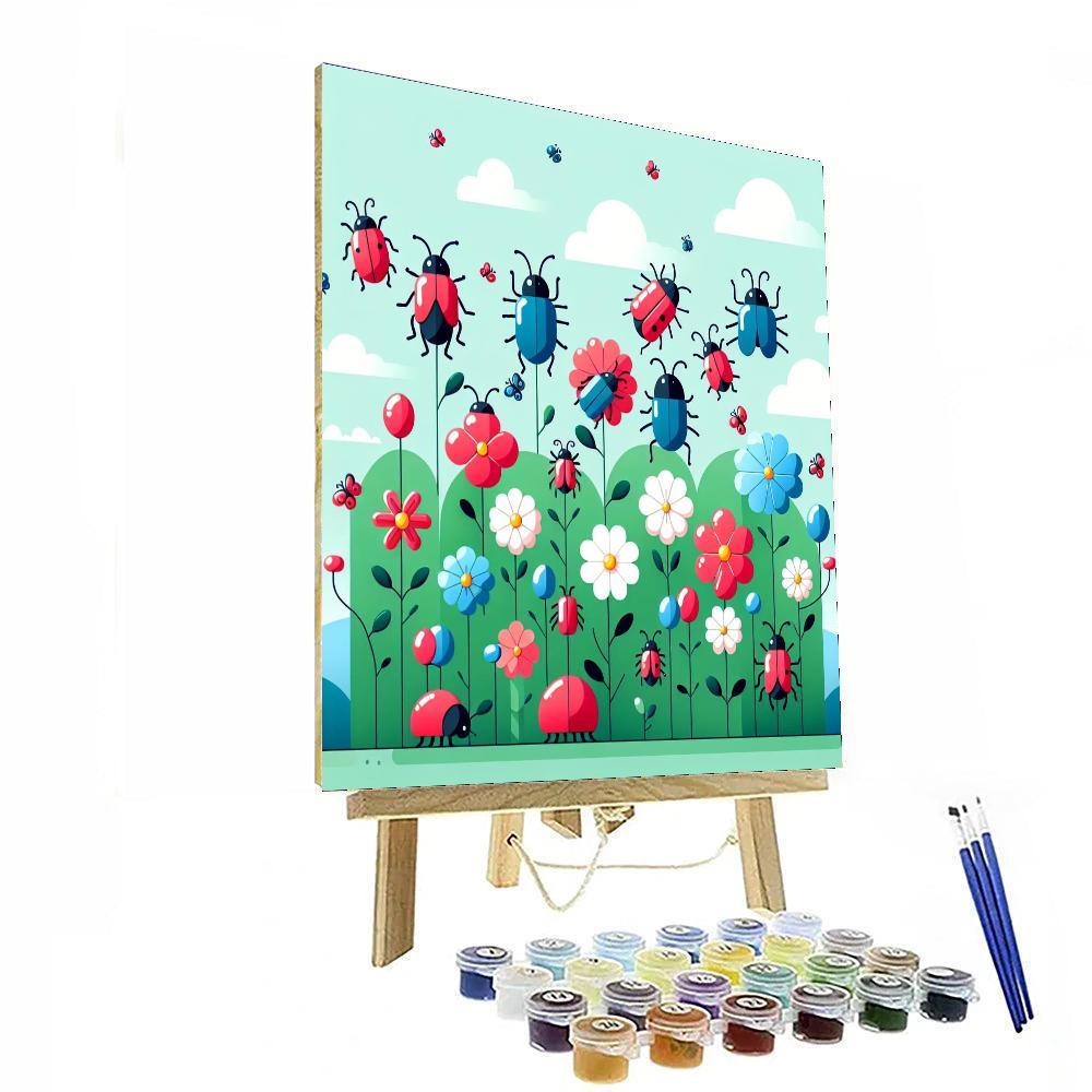 Brilliant Beetle Brigade Number Painting