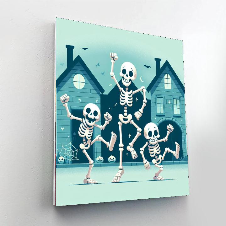 Spooky Yet Silly Skeletons Painting By Numbers Kit