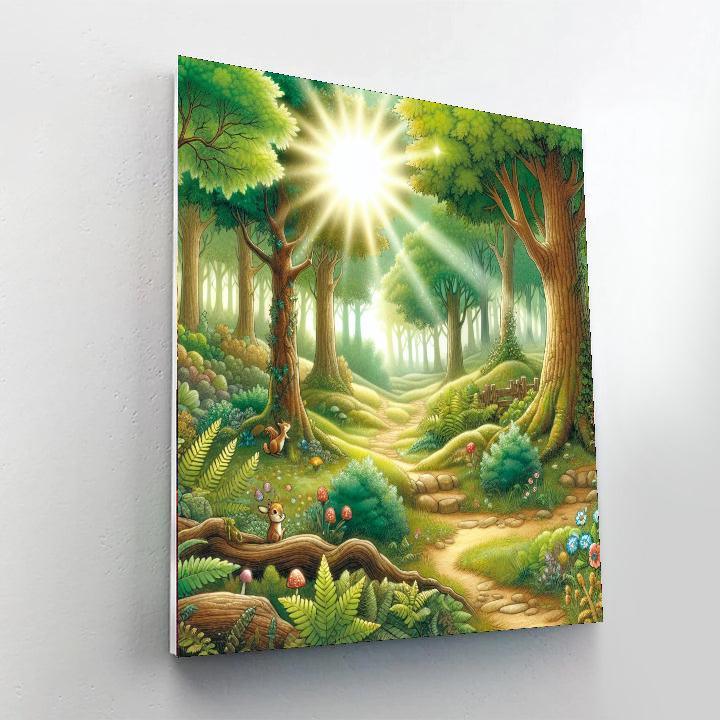 Rustic Woodland Charm Painting Number Kit