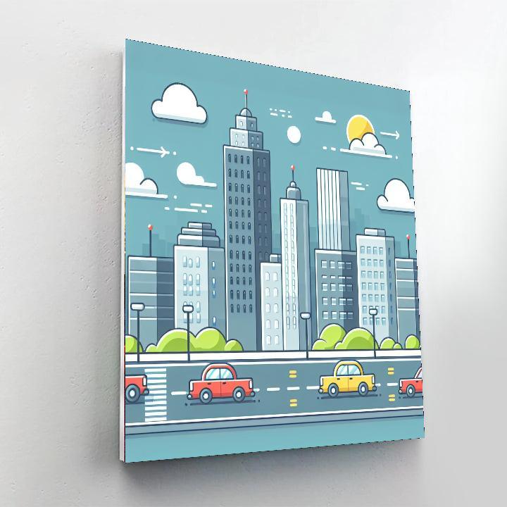 Cityscape Adventure Paint By Numbers