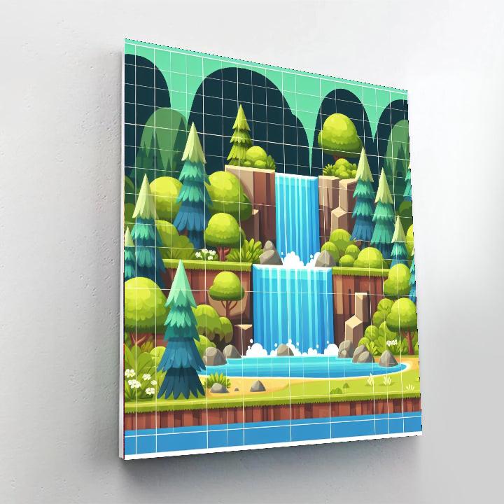 Wondrous Waterfall Wonders Painting Number Kit