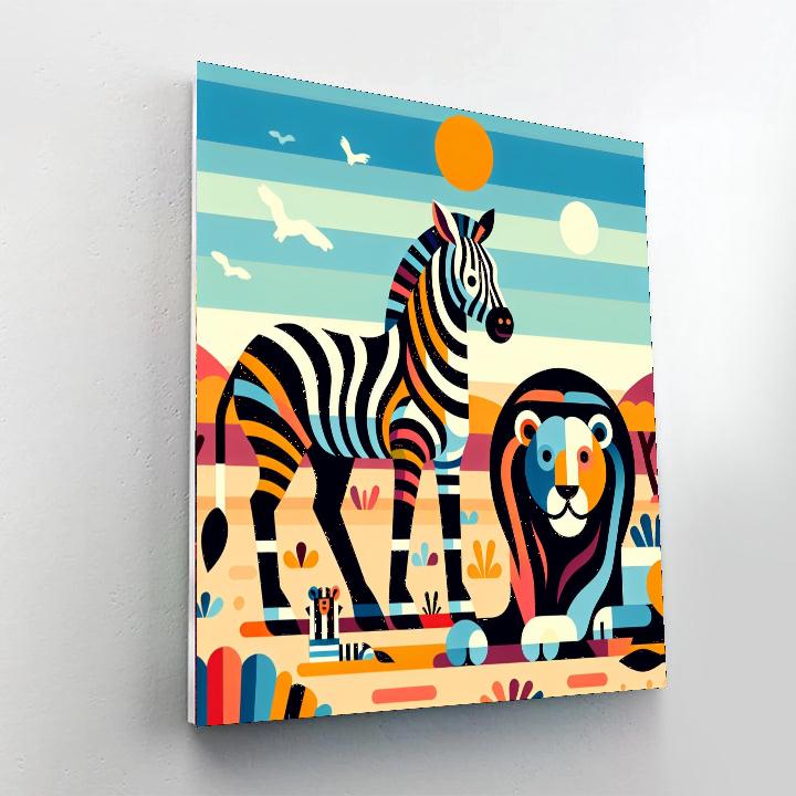 Artistic Animal Safari Painting By Numbers Kit