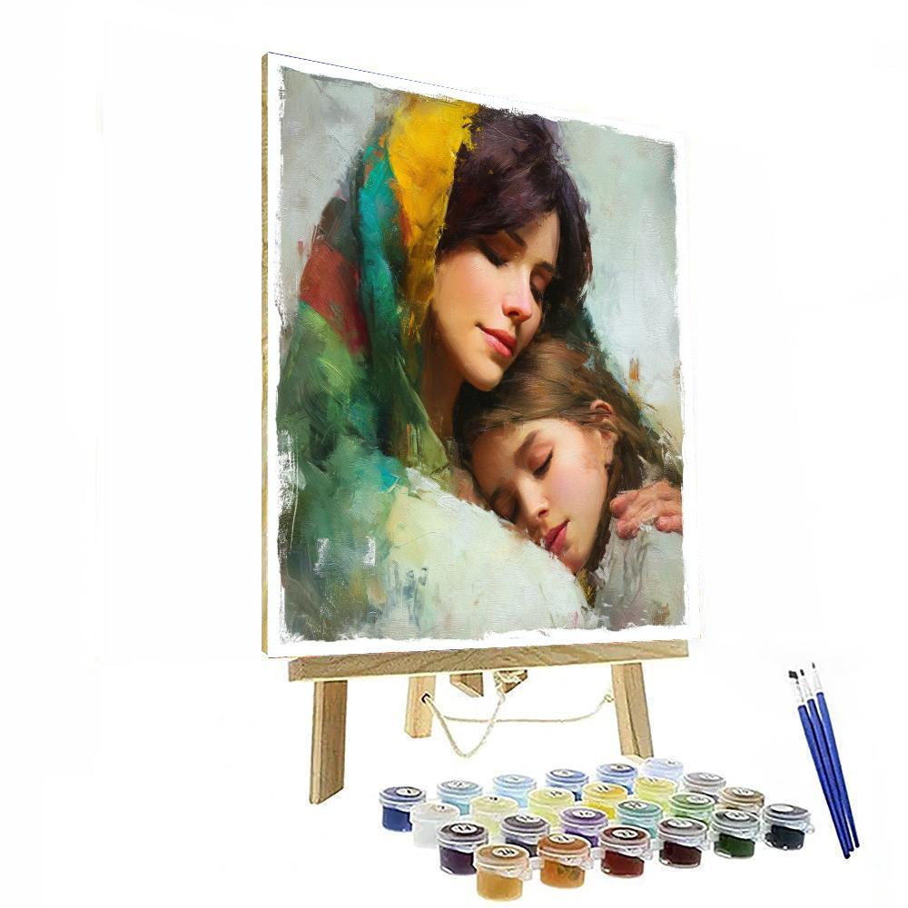 Sweet Moments Of Cuddle Painting Number Kit