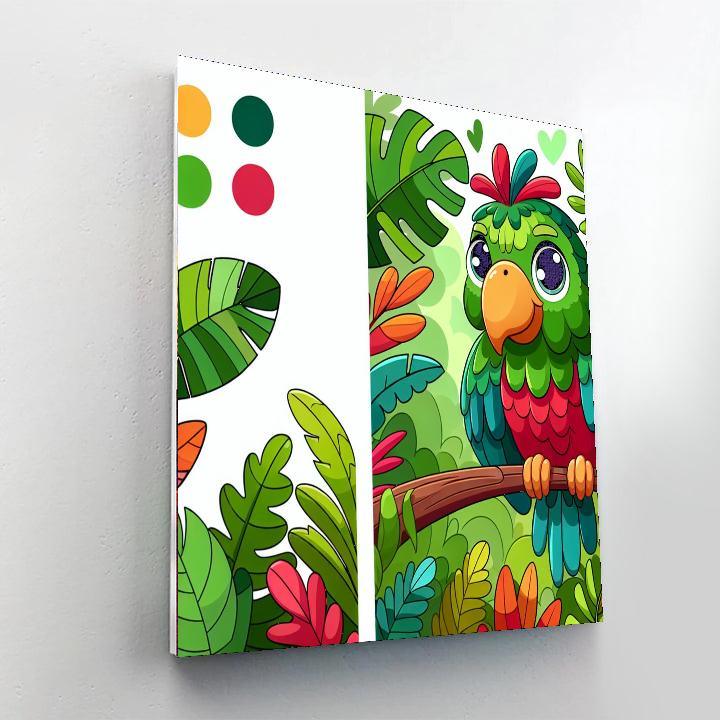 Funky Parrot Jungle Paint By Numbers Kits