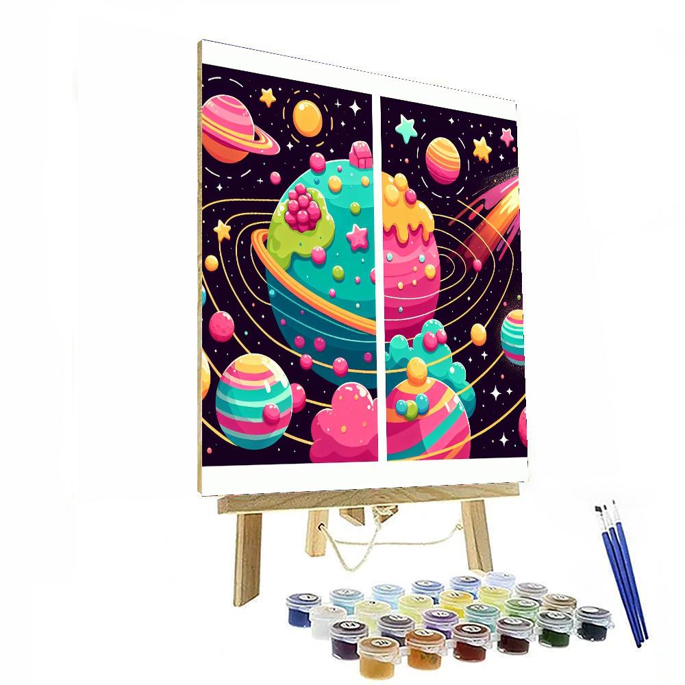Cosmic Candy World Paint By Numbers