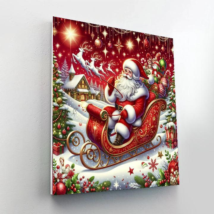 Santa's Holiday Joy Paint By Numbers