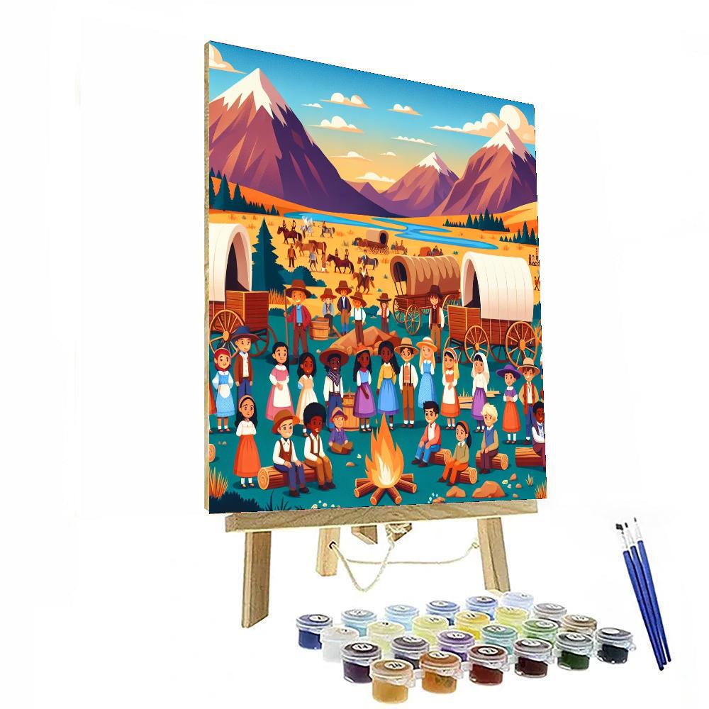 Wild West Pioneer Camp Paint By Number