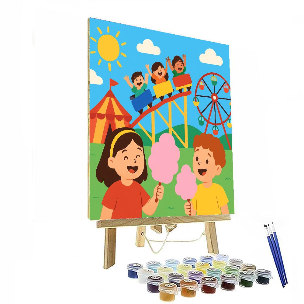 Fun Day At The Amusement Park DIY Paint By Numbers