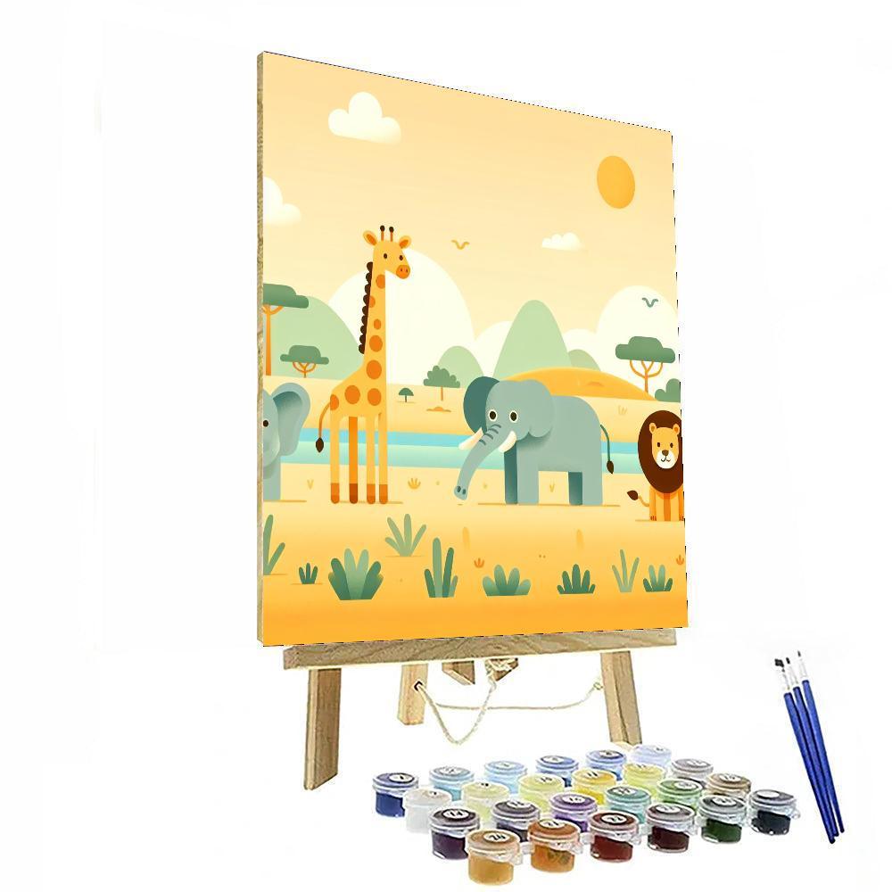 Safari Expedition Wonders Paint By Numbers Art