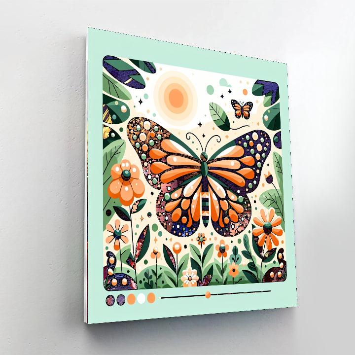Mighty Monarch Butterfly Numbered Painting Kits
