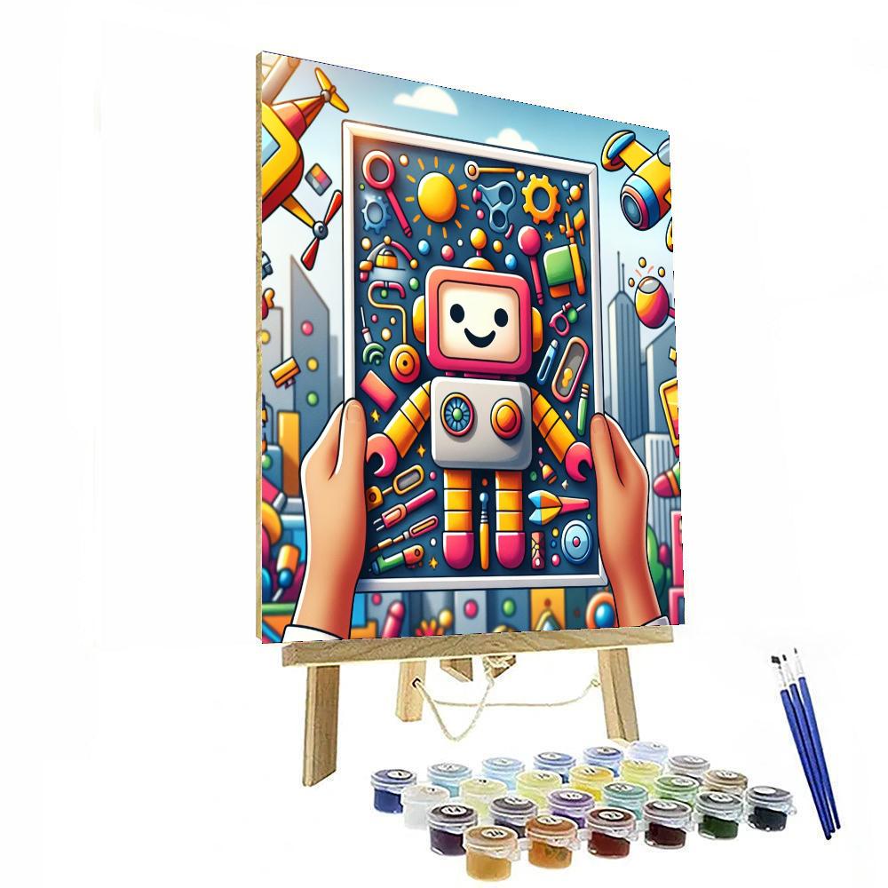 Robot Buddy Number Painting