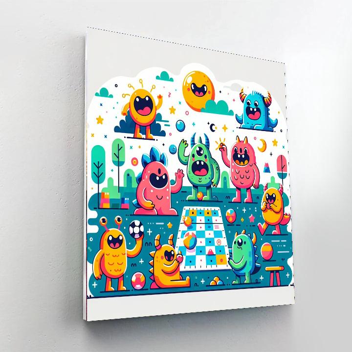 Silly Monster Playdate Paint By Numbers