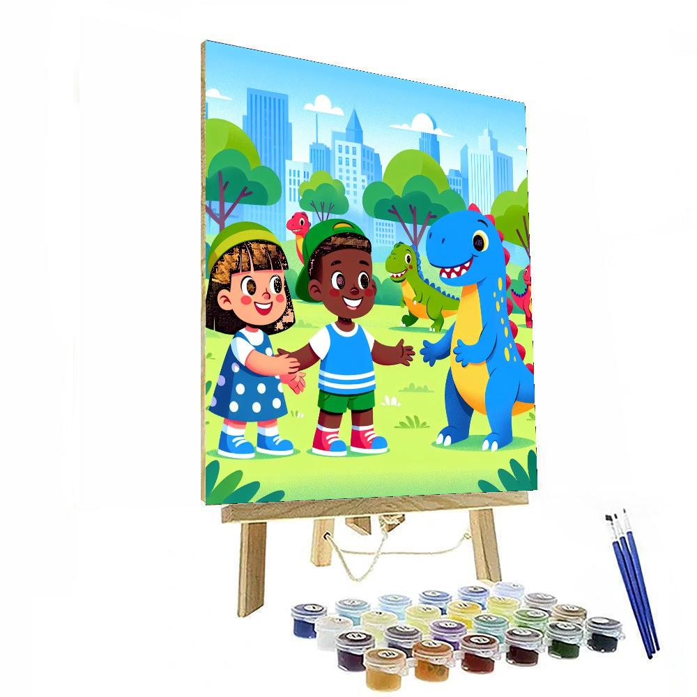 Dinosaur Park Extravaganza Number Painting