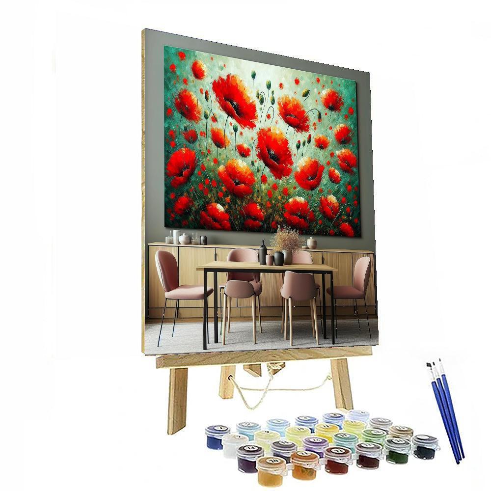 Poppies In Bloom Paint By Number