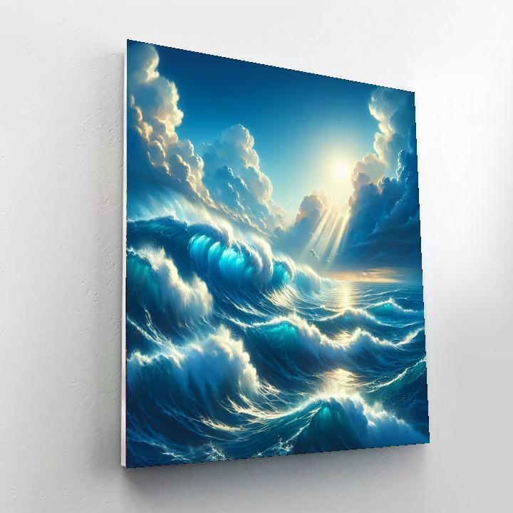 Dynamic Ocean Surf Painting Number Kit