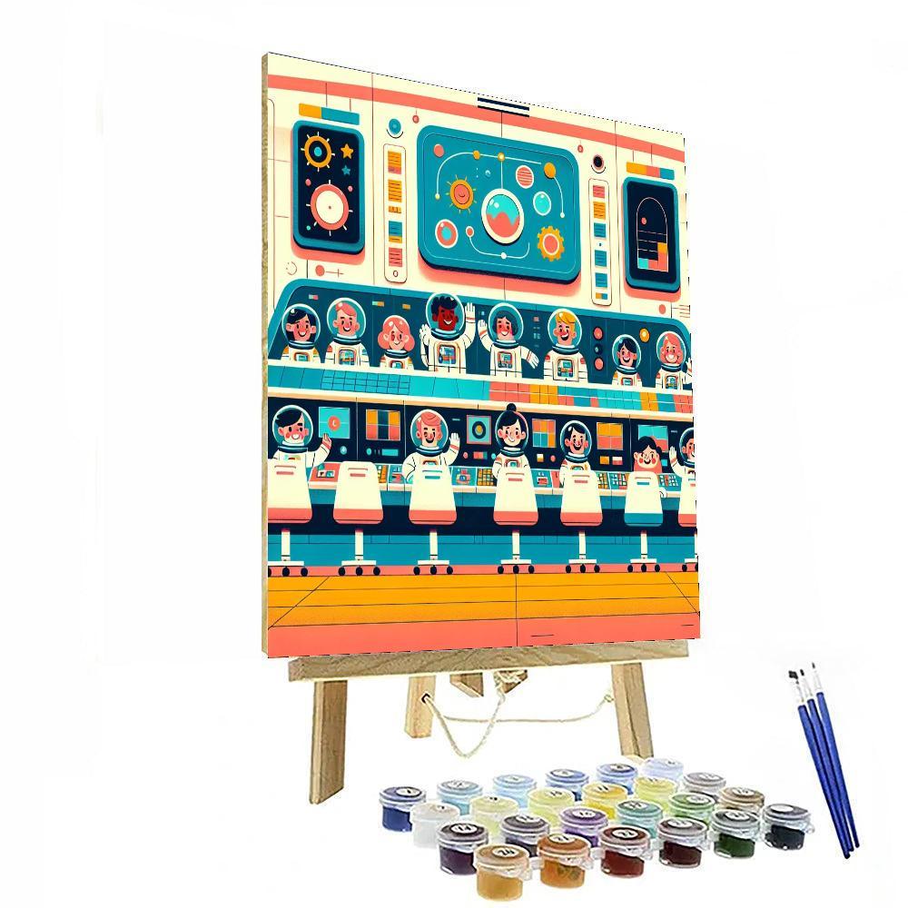 Space Mission Headquarters Paint By Numbers Art