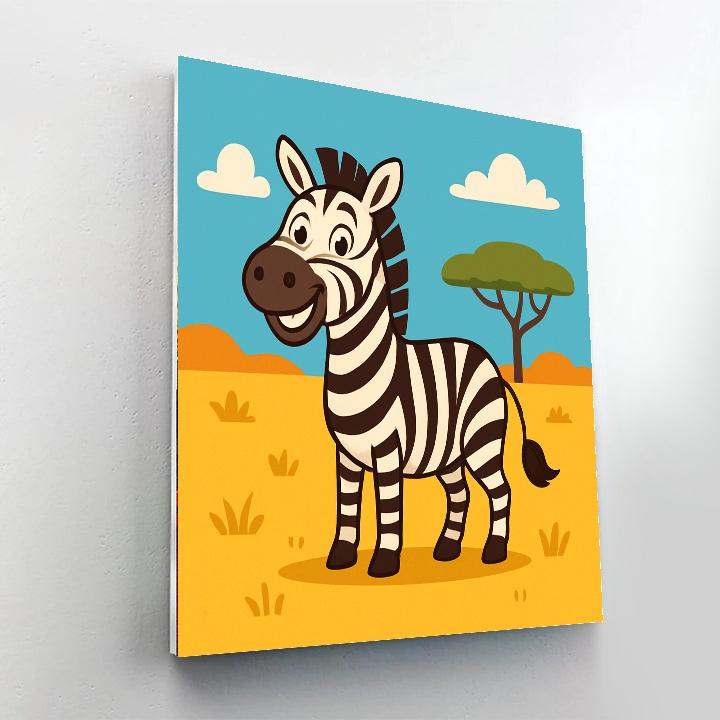 Snazzy Zebra Paint By Numbers