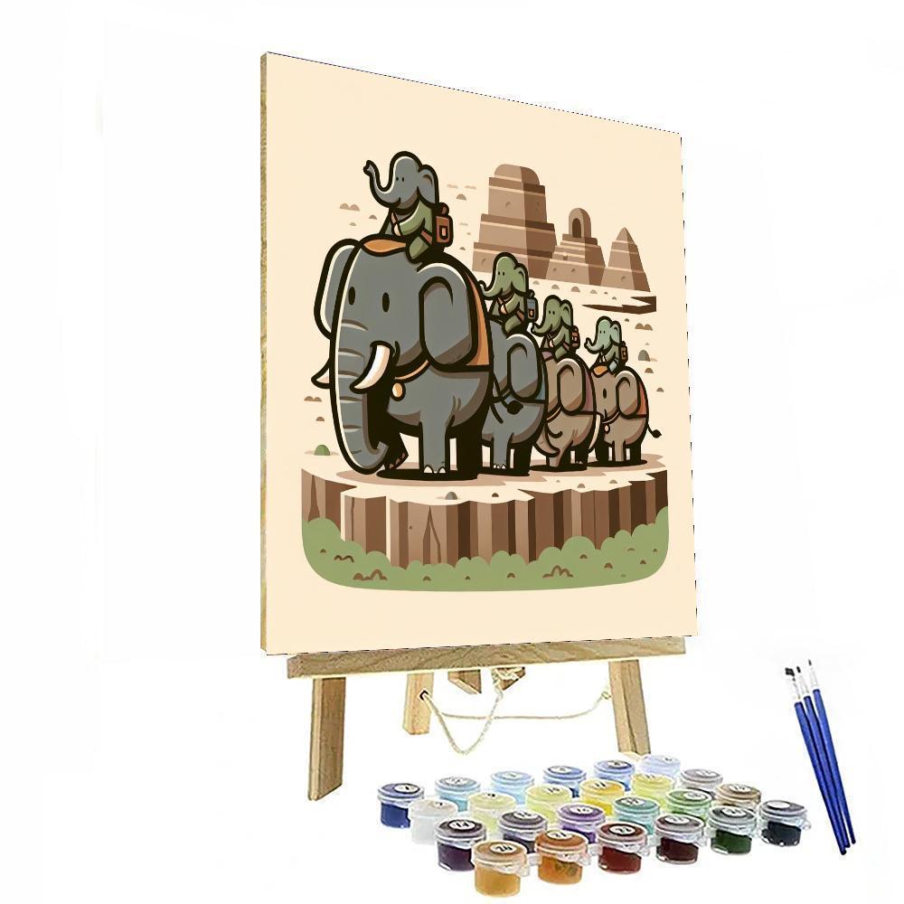 Enlightened Elephant Expedition Paint By Numbers