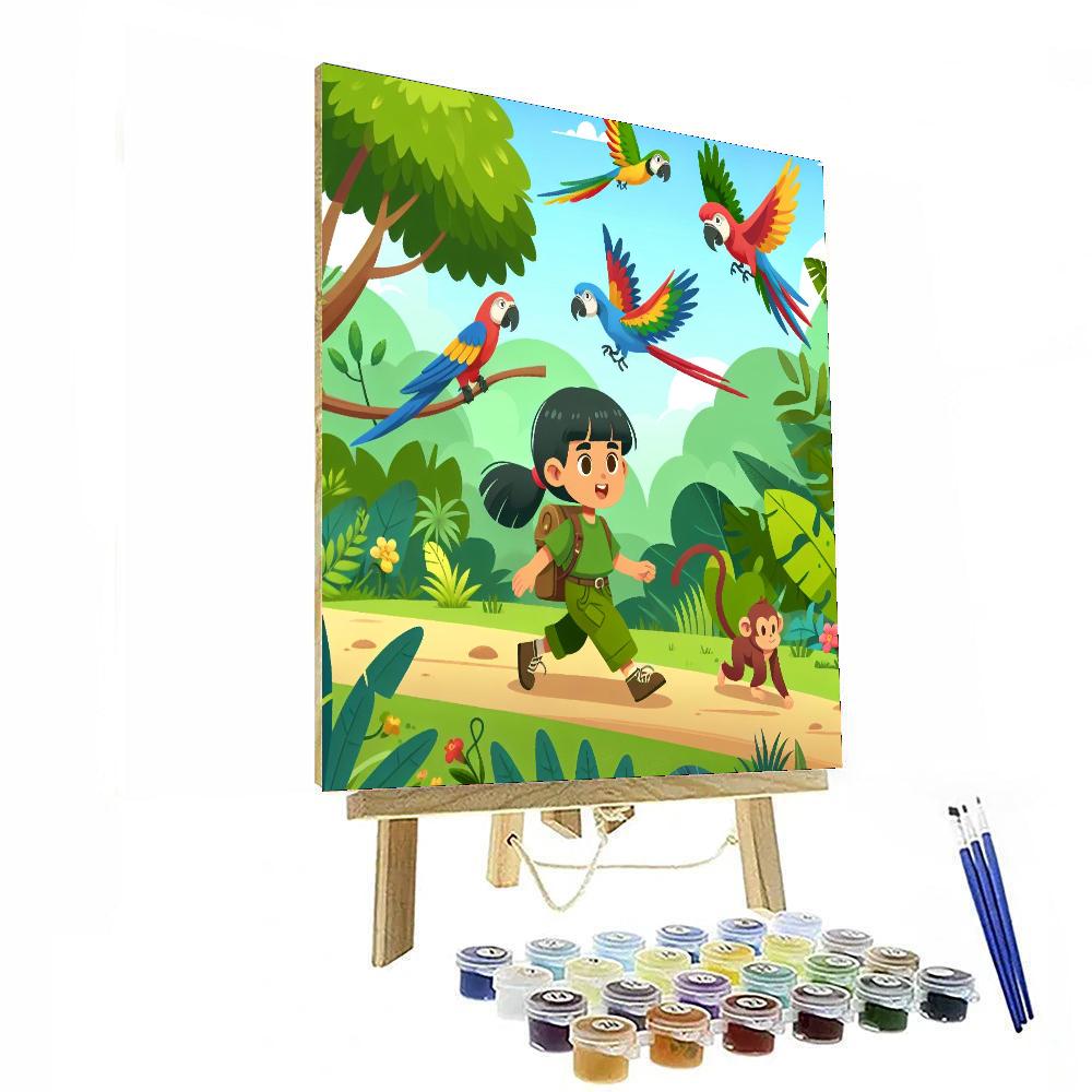 Wild Jungle Trail Painting Number Kit