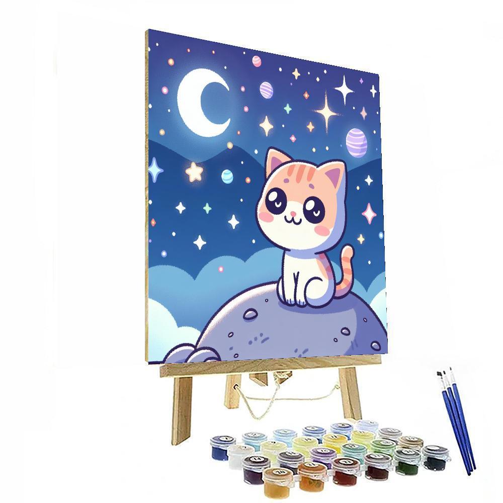 Starry Night Cat Paint By Numbers