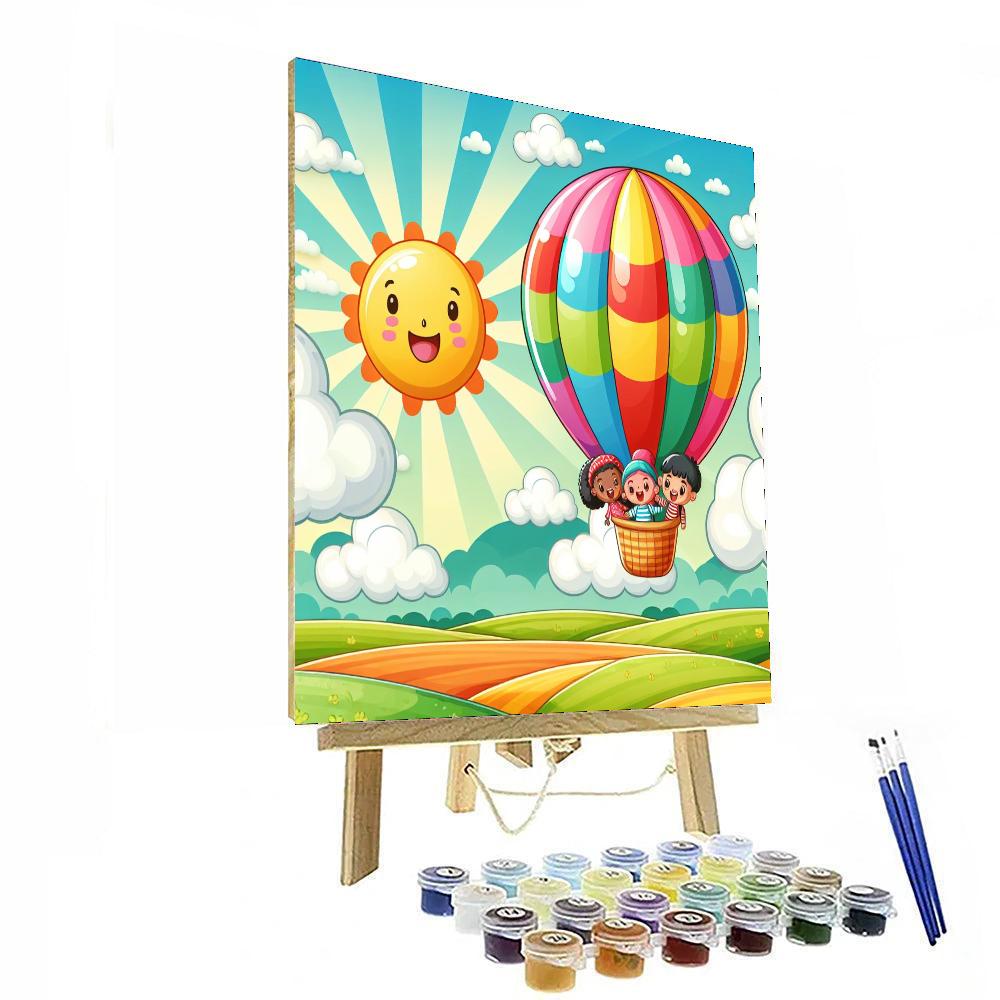 Breezy Balloon Ride Painting Number Kit