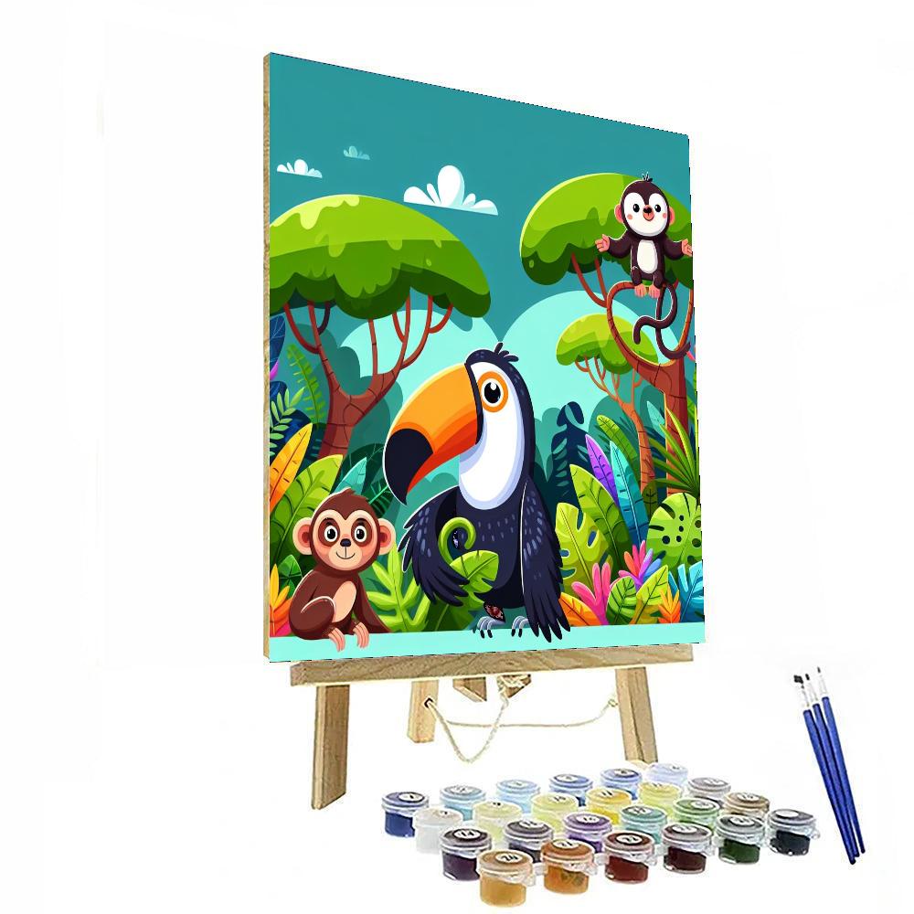 Creative Jungle Painting Number Kit