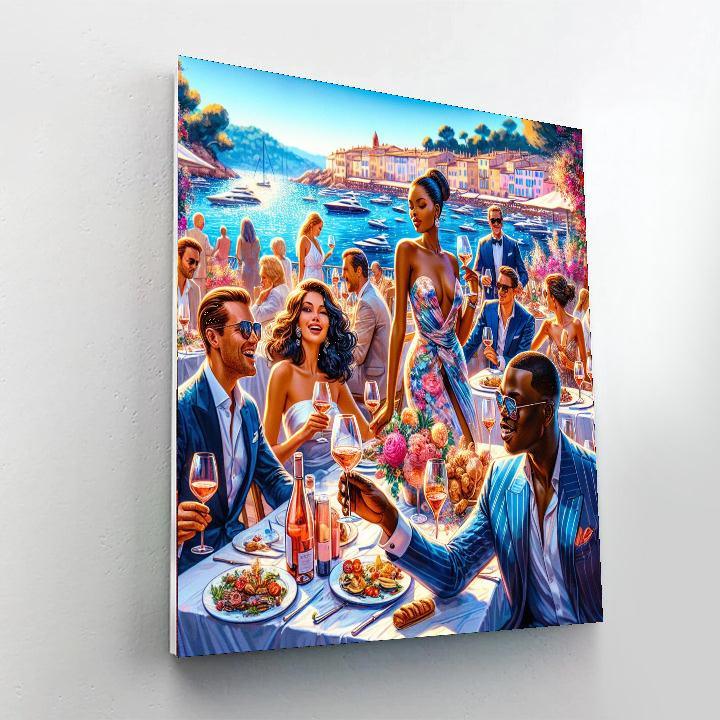 La Fête Du Rosé - France Paint By Numbers Art