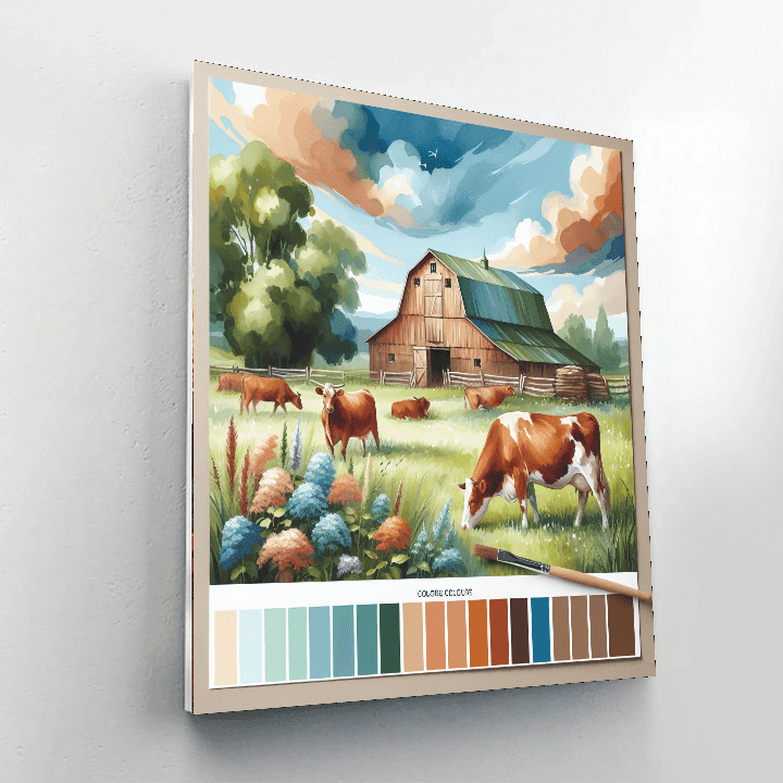 Cattle Harmony Paint By Numbers Art