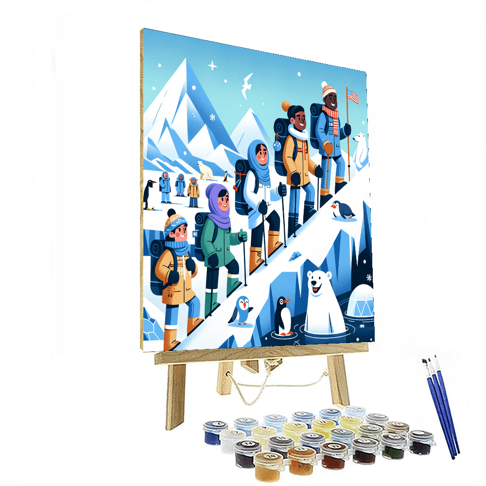 Snowy Mountain Adventure DIY Paint By Numbers