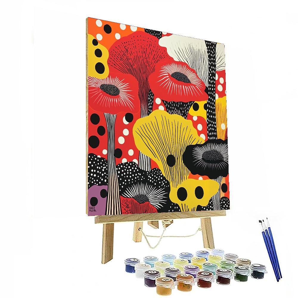 Yayoi Kusama Inspired Polka Dot Odyssey  Paint By Numbers