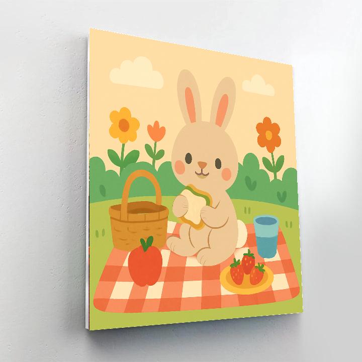 Charming Rabbit's Garden Picnic DIY Paint By Numbers