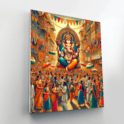 Ganesha Chaturthi - India DIY Paint By Numbers