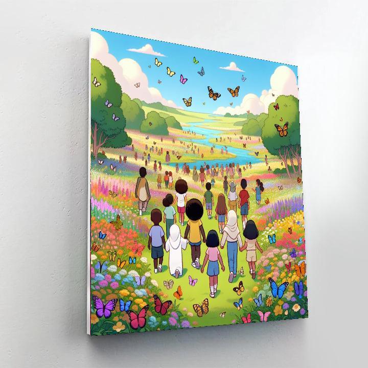 Sunlit Meadow Walk Paint By Numbers