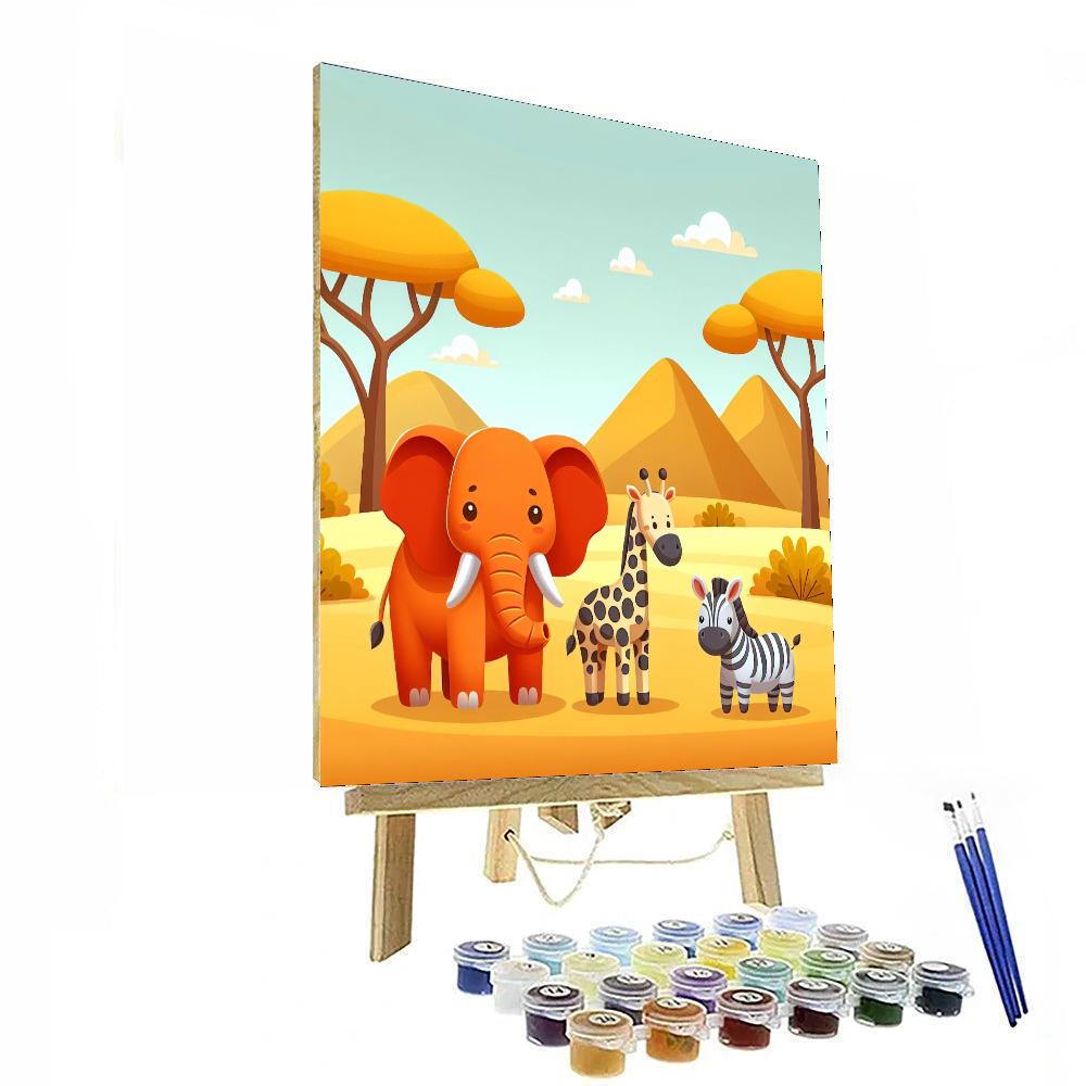 Savanna Wildlife Watch Numbered Painting Kits