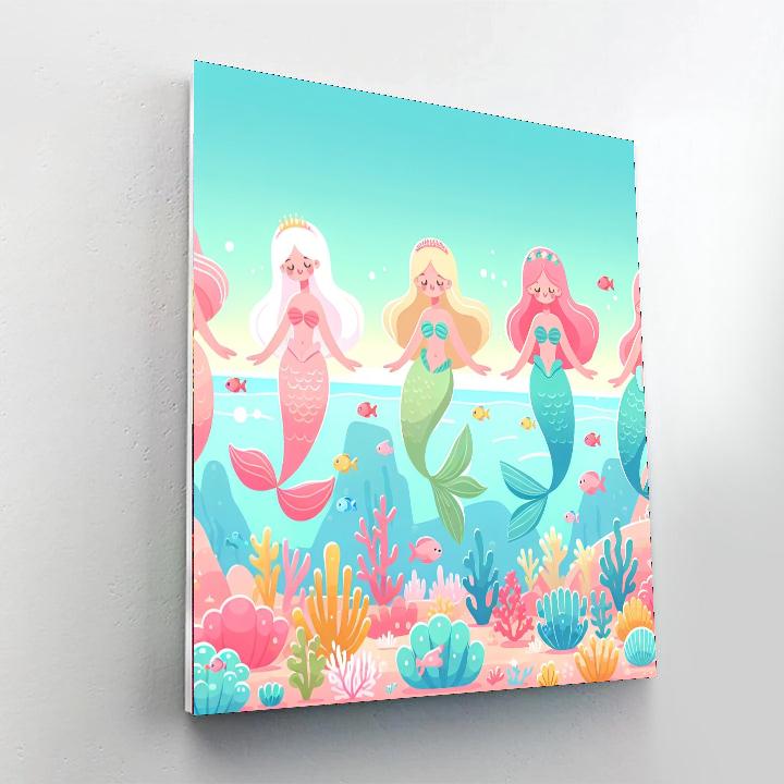Little Mermaid Lagoon Painting By Numbers Kit