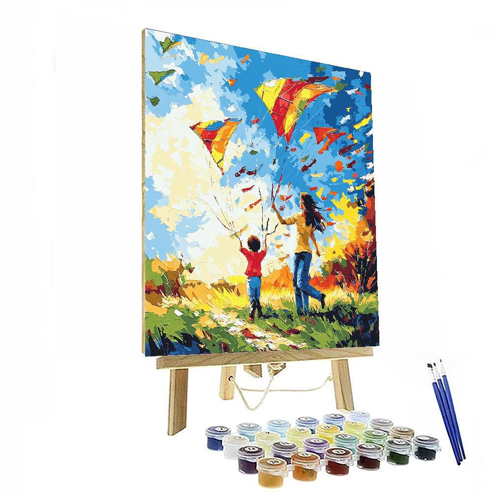 Kites Of Love Number Painting