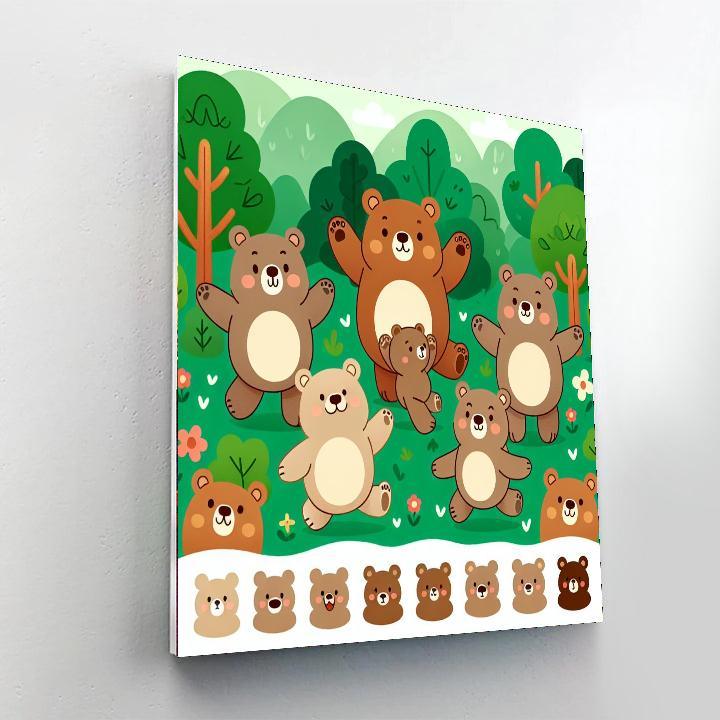 Bouncy Bears Numbered Painting Kits